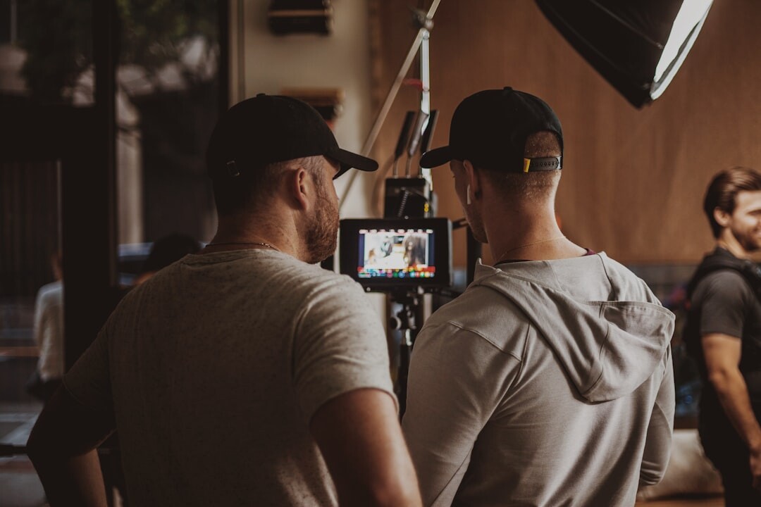film crew on set